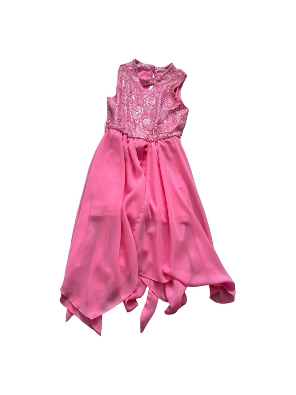 Lilt Lace Pink and Silver Size 12 Sleeveless Romper